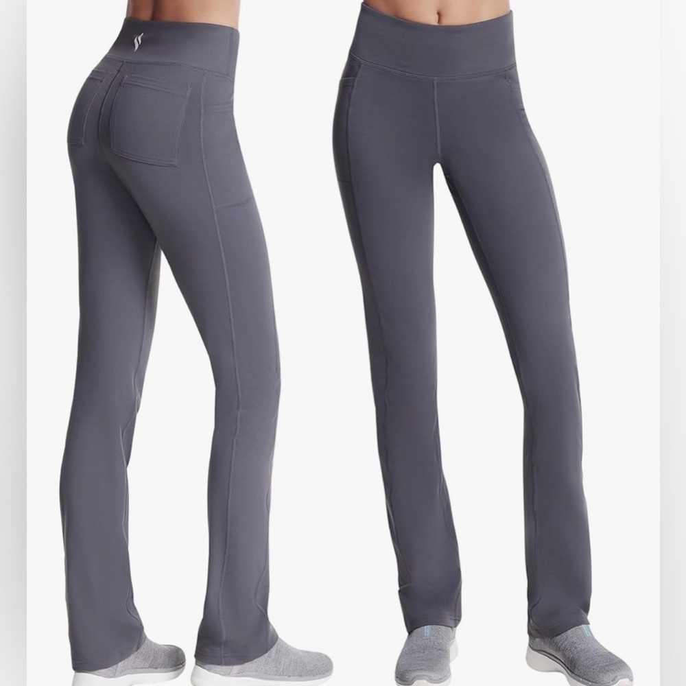 NWT Skechers Original Go Walk Pant Small Asphalt Gray OG Yoga Pants Slight Flare